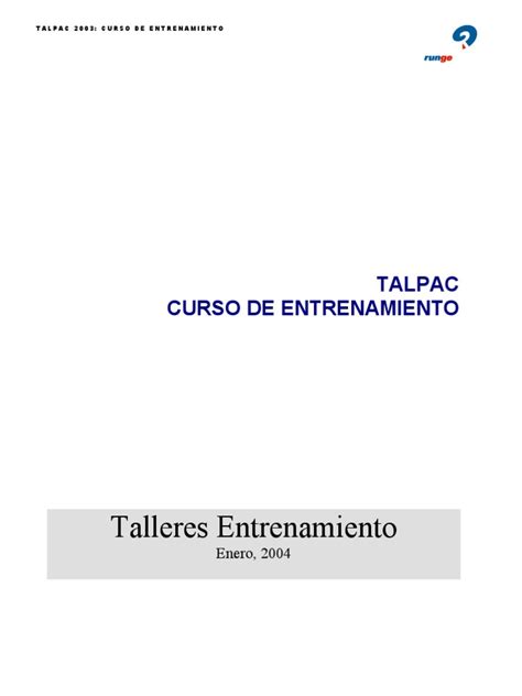 Talpac Tutorial .
